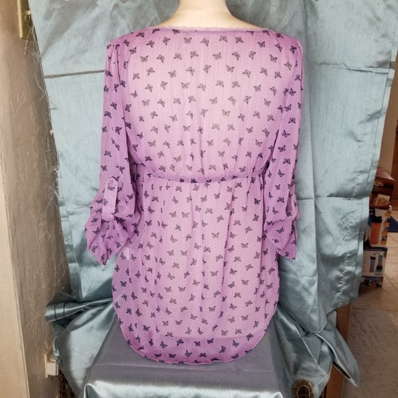 Kirra Boho Chiffon Butterfly Blouse - Picture 5 of 6